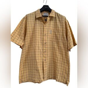 Columbia Vintage Men's Yellow Checkered  Shirt size L